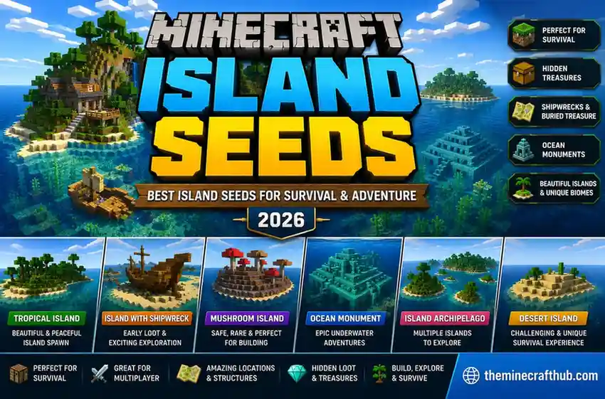 Minecraft Iseland seeds 2026
